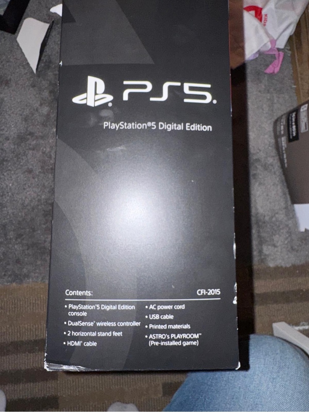Sony PS5 Digital Edition Console Box in Black